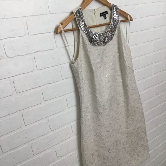 DRESS Silver Off White Le Chateau XS Jewels Embellishments silver bling bling - Picture 6 of 14